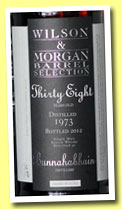 Bunnahabhain 38 yo 1973/2012 (41.2%, Wilson & Morgan, sherry butt, cask #1)